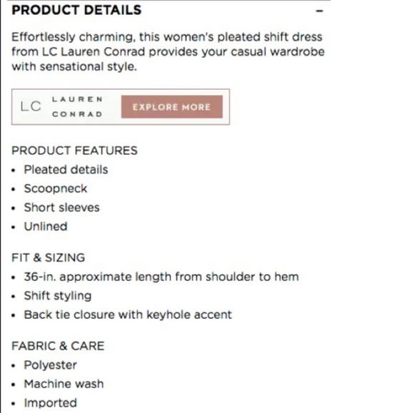 Lauren Conrad Women’s Black with Floral Design Dress Elastic Waistband. - Picture 2 of 8